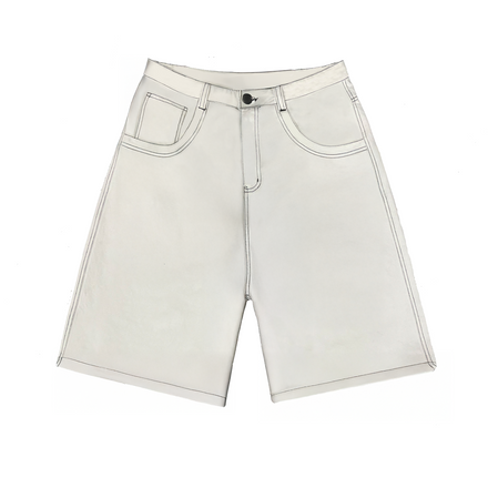 Chalks Baggy Denim Shorts - PREORDER